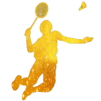 Symbol Spieler Badminton tun Smash Technik png