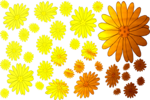margarita flores en dorado color png