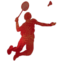 Symbol Spieler Badminton tun Smash Technik png