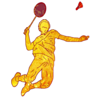 Symbol Spieler Badminton tun Smash Technik png