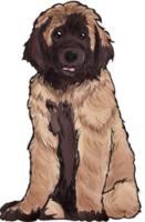 honden puppy portret waterverf realistisch PNG illustratie