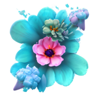 flower painting element png