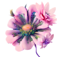 flower painting element png