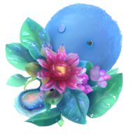 flower painting element png