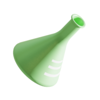 Flat 3D Concial Flask Botlle png