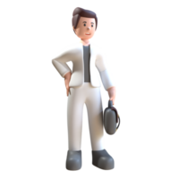 3D illustration of a business man png