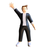 3D illustration of a business man png