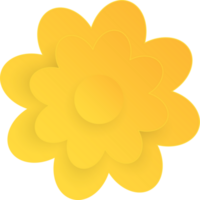 Flower, Element of floral paper cut. Paper cut of flower shape and spring symbol. png