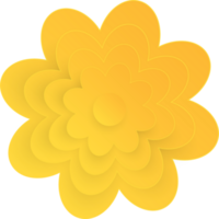 Flower, Element of floral paper cut. Paper cut of flower shape and spring symbol. png