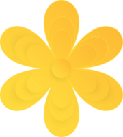 Flower, Element of floral paper cut. Paper cut of flower shape and spring symbol. png