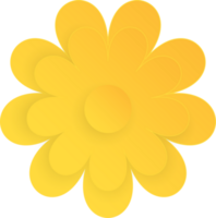 Flower, Element of floral paper cut. Paper cut of flower shape and spring symbol. png