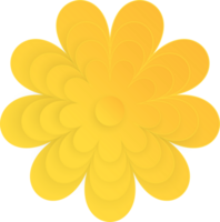 Flower, Element of floral paper cut. Paper cut of flower shape and spring symbol. png