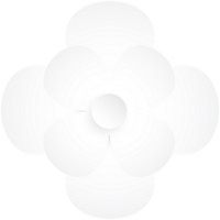 fleur, élément de floral papier couper. papier Couper de fleur forme et printemps symbole. png