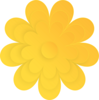 Flower, Element of floral paper cut. Paper cut of flower shape and spring symbol. png