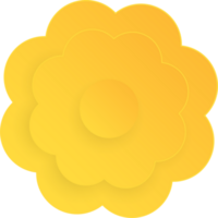 Flower, Element of floral paper cut. Paper cut of flower shape and spring symbol. png