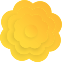 Flower, Element of floral paper cut. Paper cut of flower shape and spring symbol. png