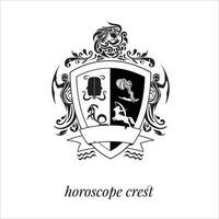 Family Horoscope Crest vector