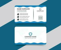 Double-sided modern business card design template vector