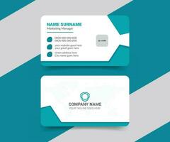 Professional elegant with gradient color business card template vector