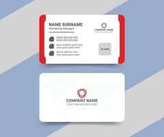 Minimalist business card design template vector