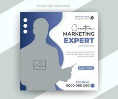 Digital marketing expert social media post and business modern ads web banner template vector