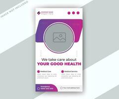 Medical and healthcare social media timeline stories web banner template vector