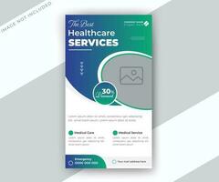 Medical and healthcare social media timeline stories web banner template vector