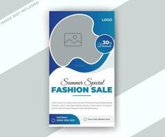 New collection discount offer sale social media timeline story template web banner vector