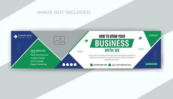 Grow your business social media timeline promotion web banner template vector