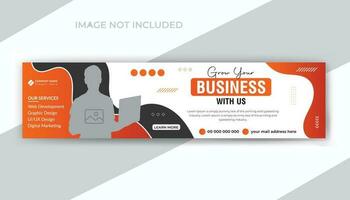 Grow your business social media timeline promotion web banner template vector