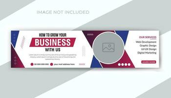 Corporate business company and digital marketing agency timeline web banner template vector