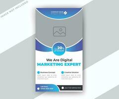 Corporate business modern and creative social media timeline story design template vector