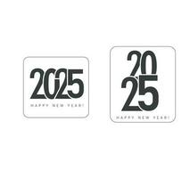 nuevo año 2025 anuncio enviar modelo en cian antecedentes. contento nuevo año 2025. 2025 contento nuevo año logo texto diseño para social medios de comunicación correo. minimalista nuevo año de moda antecedentes. vector