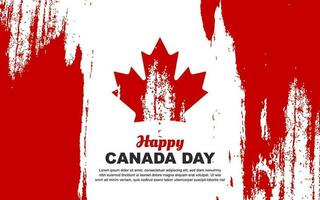 contento Canadá día Primero de julio, diseño de Canadá día saludo tarjeta o social medios de comunicación correo, ilustración con Canadá bandera vector