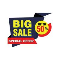 Sale banner template design, Big sale special offer. end of season special offer banner. vector