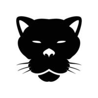 negro pantera silueta diseño. salvaje grande gato logo, firmar y símbolo. vector