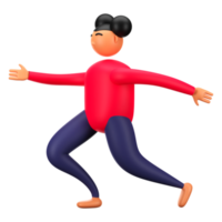 3D Render of Beautiful Young Girl Practicing Yoga. png