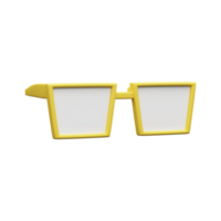 3d render amarelo óculos. png