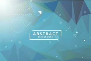 Blue low poly abstract banner with a triangle shapes background vector