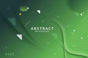 abstract green background dynamic shape decorate vector