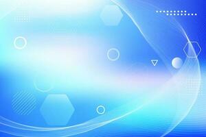 Gradient blue wavy background vector