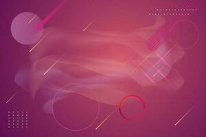 Abstract colorful shapes with pink and purple background vector