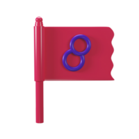 3D Render of Flag Element With Eight Number. png