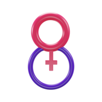 3D Render,  Number 8 With Venus Sign. png