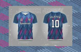 Professional Soccer Jersey Football sport t shirt design with modern concept suitable for racing, soccer, gaming and e sports Pro Vector and double-sided mockup