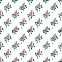 Lilac branch. Colorful flowers with four petals. Vector seamless pattern , perfect for print, wedding design