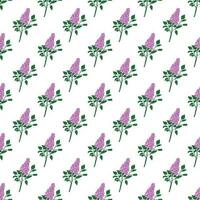 Lilac branch. Colorful flowers with four petals. Vector seamless pattern , perfect for print, wedding design