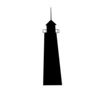 Lighthouse. Coastline architecture building. Beacons with window. Vector illustration