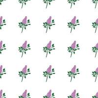 Lilac branch. Colorful flowers with four petals. Vector seamless pattern , perfect for print, wedding design