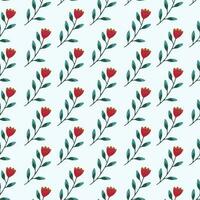 Simple hand drawn flower seamless pattern for background vector